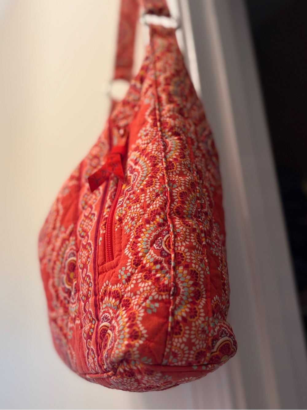 Paprika Orange Medallion Quilted Purse Shoulder Bag - Vera Bradley - Picture 6 of 12